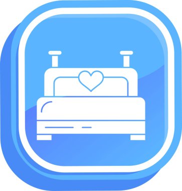 yatak ikonu vektör illüstrasyonu