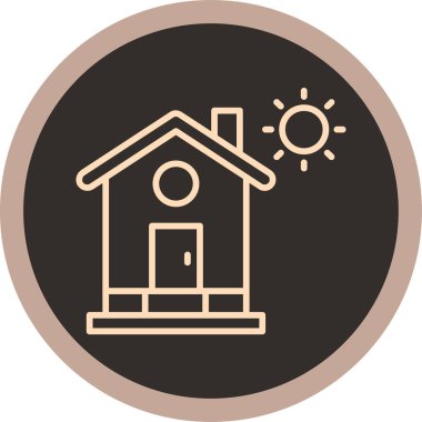 Ev. Web simgesi basit illüstrasyon