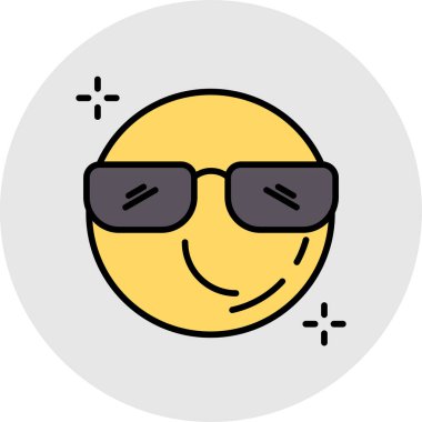 Güneş gözlüğü simgesinin vektör illüstrasyonu