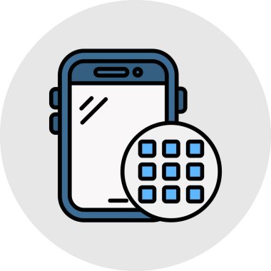 Moda tasarımı için vektör mobil simgesi