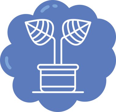 Bitki. Web simgesi basit illüstrasyon