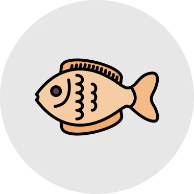 balık simgesi vektör illüstrasyonu