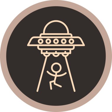 uzaylı UFO simgesi vektör çizimi