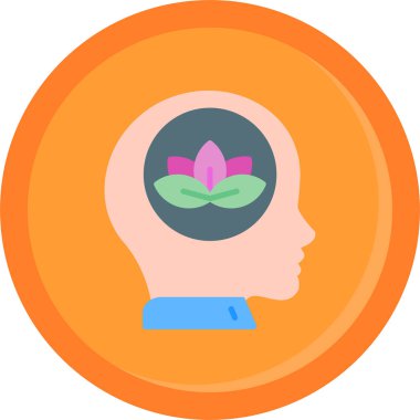 Beyin. Web simgesi basit illüstrasyon