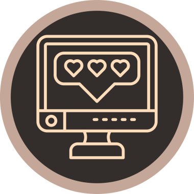 Bir kalp simgesinin vektör illüstrasyonu