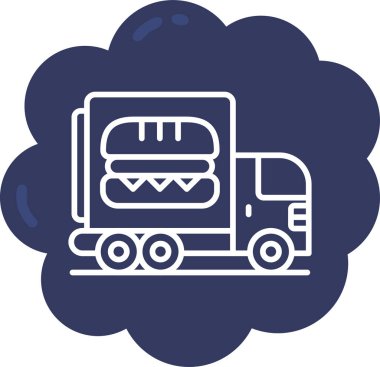 Kamyon. Web simgesi basit illüstrasyon