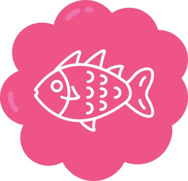 balık simgesi vektör illüstrasyonu