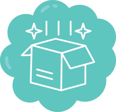 Bir karikatür bulut simgesinin vektör çizimi