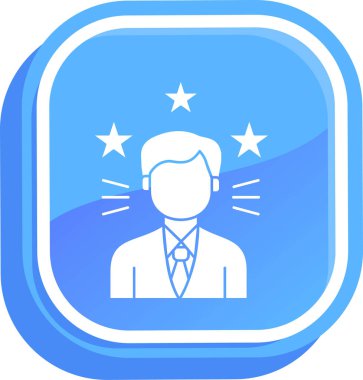 İş adamı. Web simgesi basit illüstrasyon