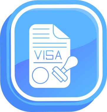 Vize vize simgesi tam taslak biçiminde