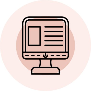 Bilgisayar. Web simgesi vektör illüstrasyonu