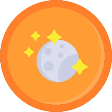 Ay. Web simgesi basit illüstrasyon