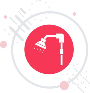 Beyaz arkaplanda izole edilmiş renkli elektrikli su ısıtıcısı simgesi. Çaydanlık ikonu. Değişken rastgele dinamik şekiller. vektör illüstrasyonu