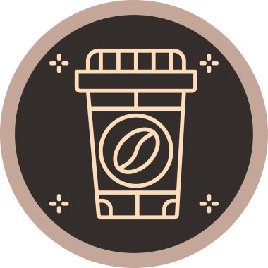 kahve ikonu vektör illüstrasyonu