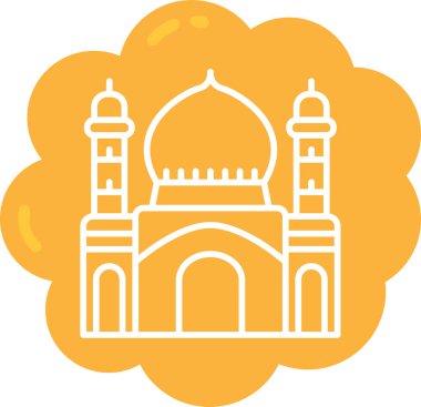 kubbe simgesi, vektör illüstrasyonu basit tasarım