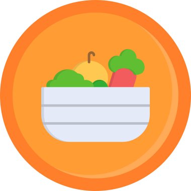 Sepet düz vektör simgesi