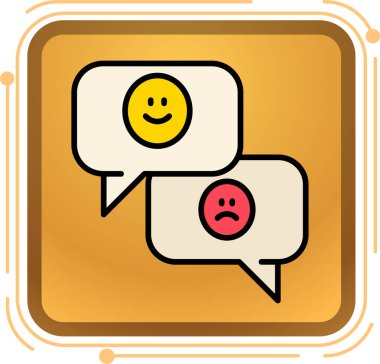 Üzücü mesaj sohbet simgesi. Web için üzgün ileti vektör simgesinin karikatür çizimi