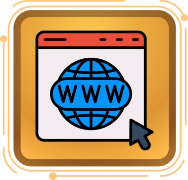 Internet tarayıcı simge vektör çizim