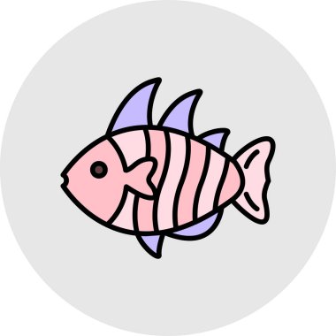 balık ağı simgesi basit illüstrasyon