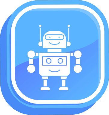 robot ikon vektör illüstrasyonu