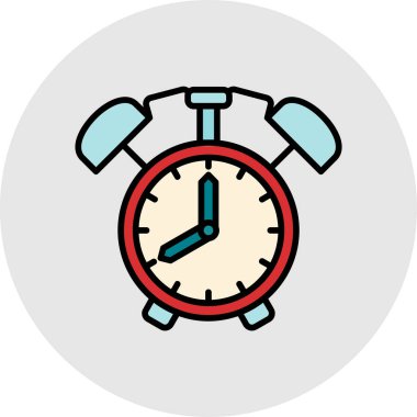 Alarm saat simgesi vektör illüstrasyonu