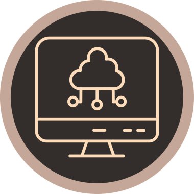 vektör bulut bilgi işlem simgesi