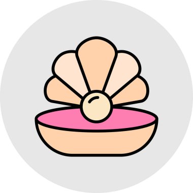 İnci simgesi, vektör illüstrasyonu basit tasarım