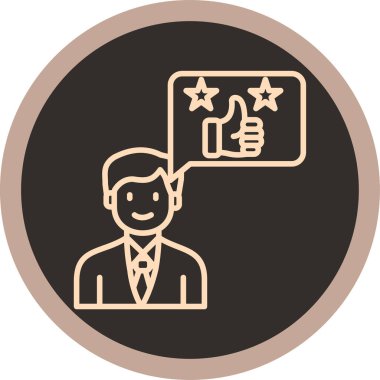 Müşteri derecelendirme ikonu vektör illüstrasyonu