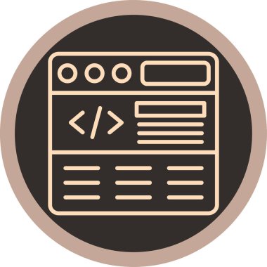 tarayıcı simgesi, vektör illüstrasyonu