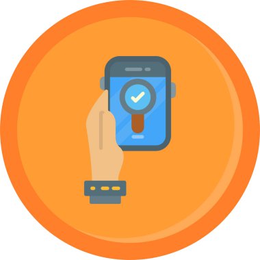 Akıllı saat simgesi. düz resimleme