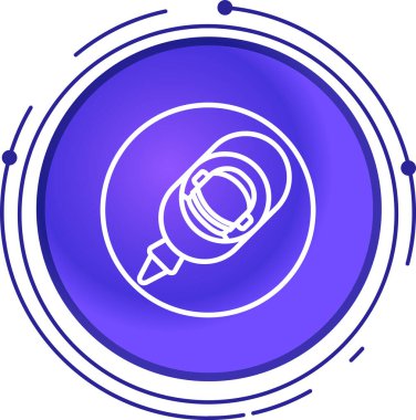 El feneri simgesi beyaz arkaplanda izole edildi. Renkli taslak konsepti. Vektör.