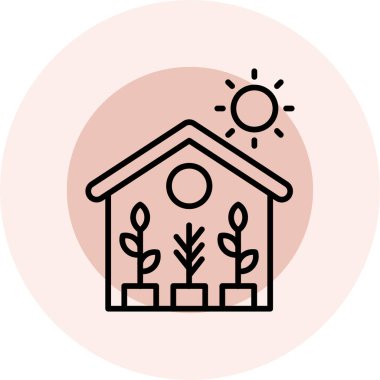 Ev. Web simgesi basit illüstrasyon