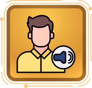 Bir erkek simgesinin vektör illüstrasyonu