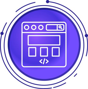 Web Geliştirme simgesi. vektör illüstrasyonu