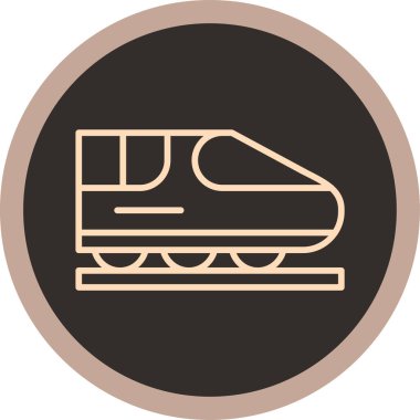 tren. Web simgesi basit illüstrasyon