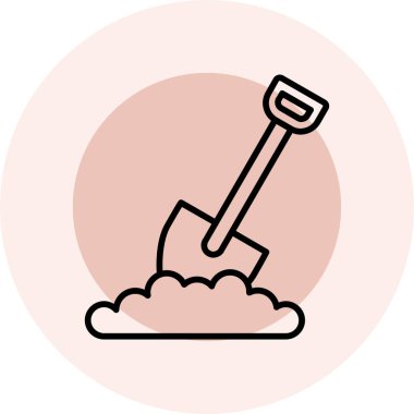 kürek simgesi vektör illüstrasyonu