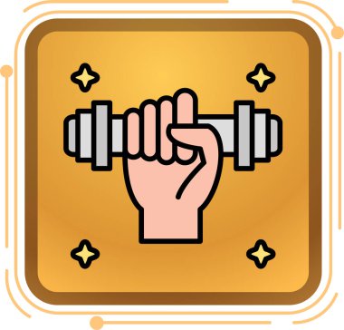 Dambıl kaldırma simgesi - taslak biçimi