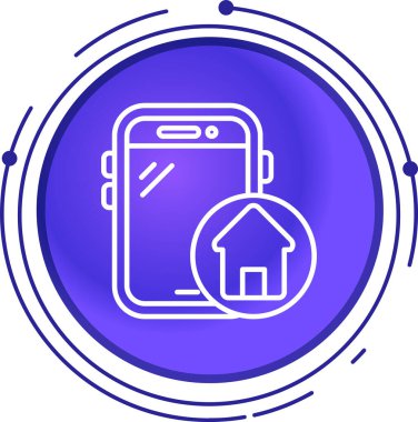 Akıllı telefon simgesi. Vektör çizim