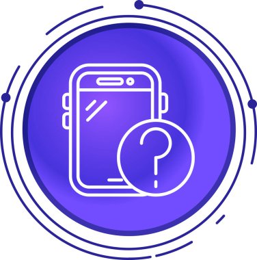 Akıllı telefon simgesi beyaz arkaplanda izole edilmiş akıllı saat. Renkli taslak konsepti. vektör