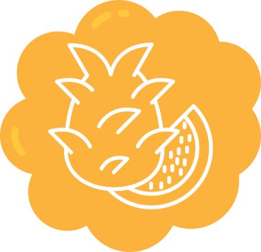 Bir ananasın vektör illüstrasyonu