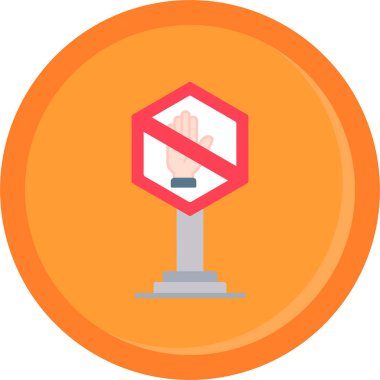 Dur işareti vektör simgesi