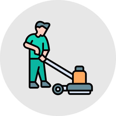 Elektrik süpürgesi simgesi, vektör illüstrasyonu