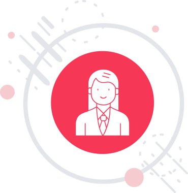 zarif saç stili ve zarif saç stili illüstrasyonlu çizgi erkek avatarı