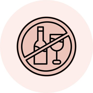 alkol içeceği ikon vektör illüstrasyonu