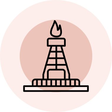 Yanan bir mum simgesinin vektör çizimi