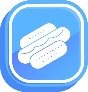 Moda tarzında izole edilmiş ekmek simgesi