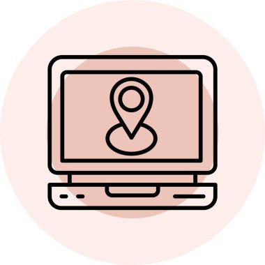 harita konumu pin simgesi vektör illüstrasyon grafik tasarımı