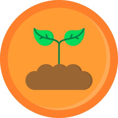 Bitki simgesinin vektör illüstrasyonu