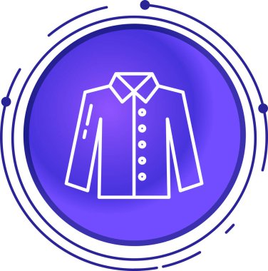 Ceket simgesi, basit vektör illüstrasyonu