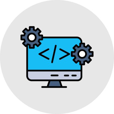 Web geliştirme simgesi vektör illüstrasyonu